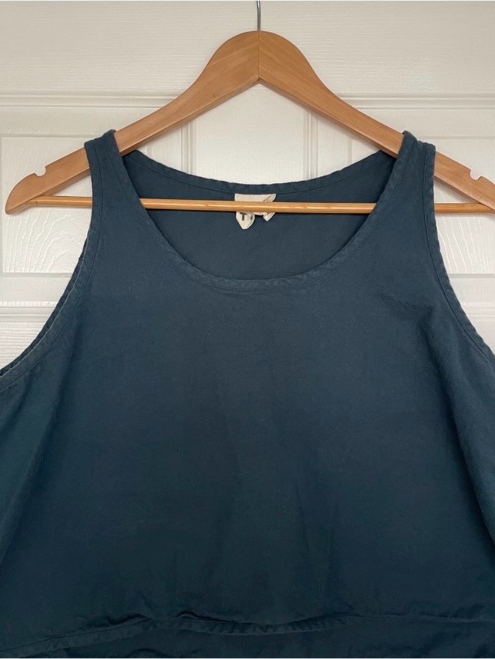 Beaton Linen Dark Teal Scoop Neck Tank